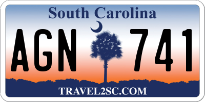 SC license plate AGN741