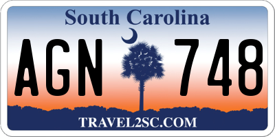 SC license plate AGN748