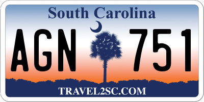 SC license plate AGN751