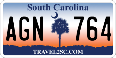 SC license plate AGN764
