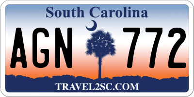 SC license plate AGN772