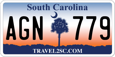 SC license plate AGN779