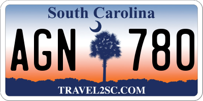 SC license plate AGN780