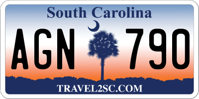 SC license plate AGN790