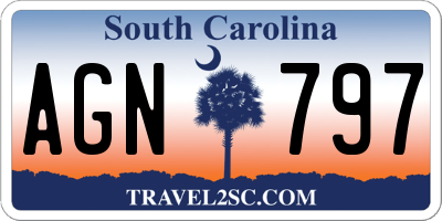 SC license plate AGN797