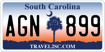 SC license plate AGN899