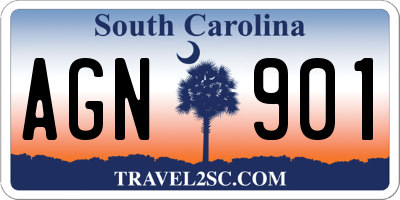 SC license plate AGN901
