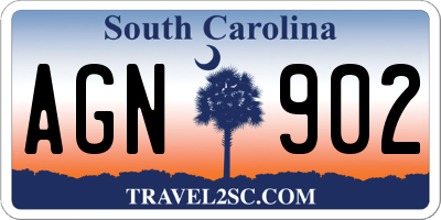SC license plate AGN902