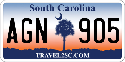 SC license plate AGN905