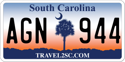 SC license plate AGN944
