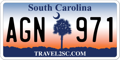 SC license plate AGN971