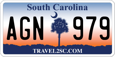 SC license plate AGN979