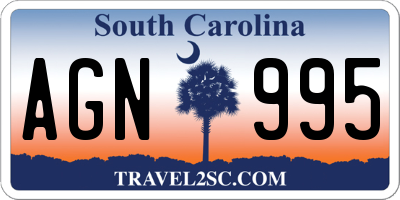 SC license plate AGN995