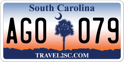 SC license plate AGO079