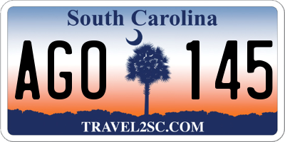 SC license plate AGO145