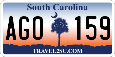SC license plate AGO159