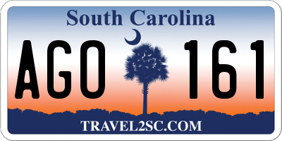 SC license plate AGO161