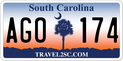 SC license plate AGO174
