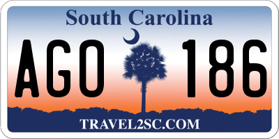 SC license plate AGO186