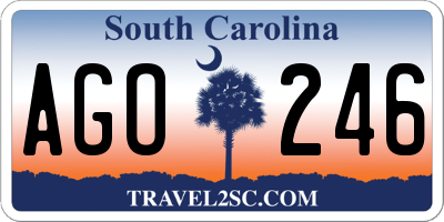 SC license plate AGO246