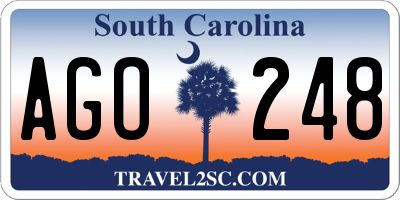 SC license plate AGO248