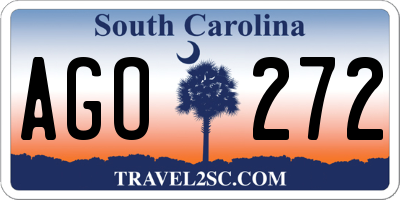 SC license plate AGO272
