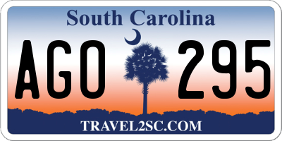 SC license plate AGO295