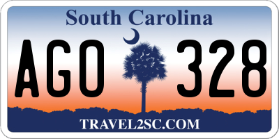SC license plate AGO328