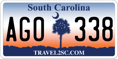 SC license plate AGO338