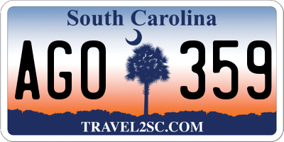 SC license plate AGO359