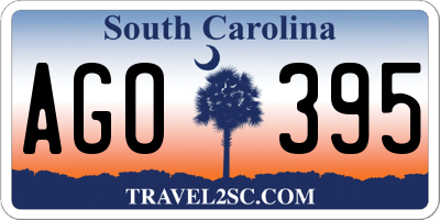SC license plate AGO395