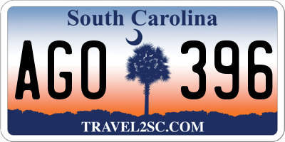 SC license plate AGO396