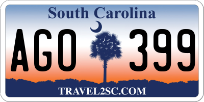 SC license plate AGO399