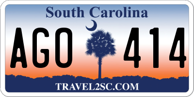 SC license plate AGO414