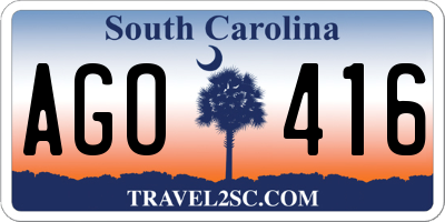 SC license plate AGO416