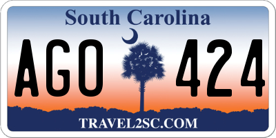 SC license plate AGO424
