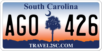 SC license plate AGO426