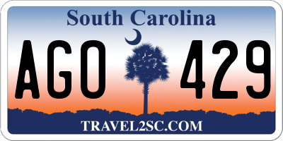 SC license plate AGO429