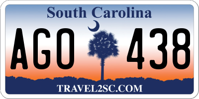 SC license plate AGO438
