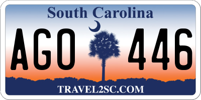 SC license plate AGO446