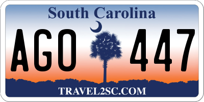 SC license plate AGO447