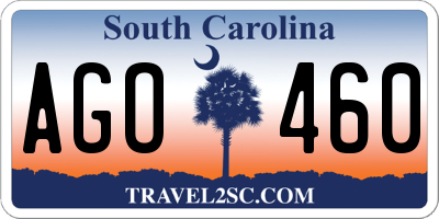 SC license plate AGO460