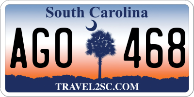 SC license plate AGO468