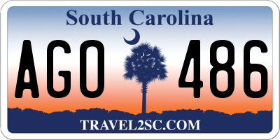 SC license plate AGO486