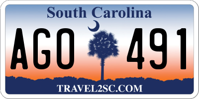 SC license plate AGO491