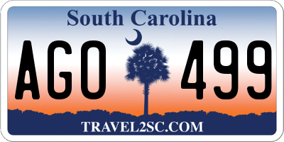 SC license plate AGO499