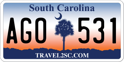 SC license plate AGO531