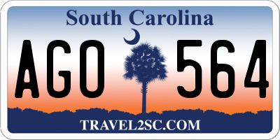 SC license plate AGO564