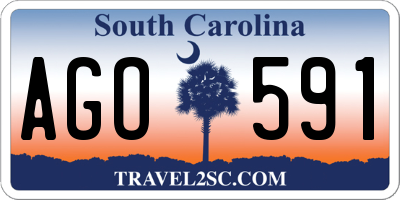 SC license plate AGO591