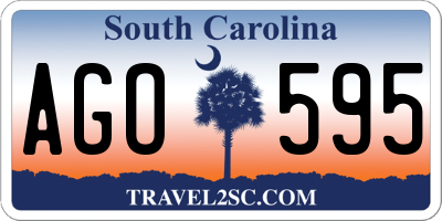 SC license plate AGO595